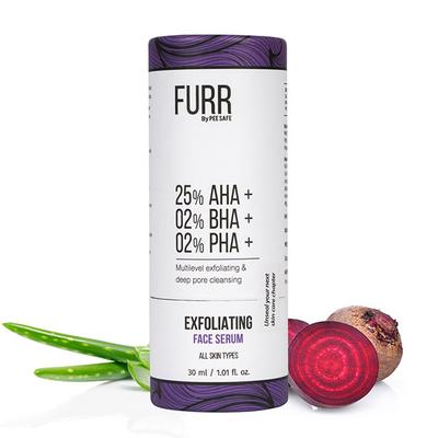 FURR By Pee Safe AHA 25% + PHA 5% + BHA 2% Exfoliating Face Serum Offers Gentle Exfoliation , Boosts Collagen & Refines Texture, Restores Clarity & Radiance 30 ml - Face Gels