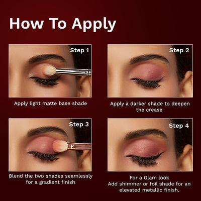 Pilgrim Eyeshadow Midnight Soiree 12-in-1 Highly Pigmented Shades For The Ultimate Glam 24 gm - Eyeshadow, Bases & Primers