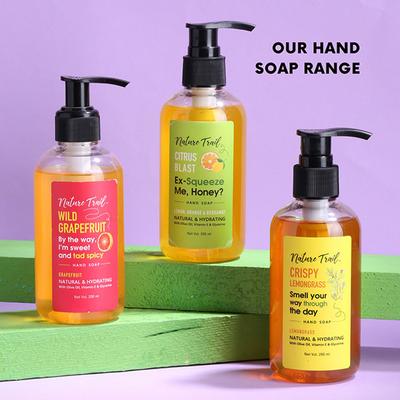 Nature Trail Wild Grapefruit Handwash with Olive Oil, Vitamin E and Glycerine, Sulphate and Paraben Free 200 ml - Hand Wash & Soaps