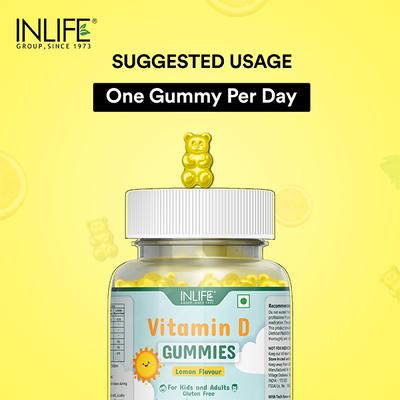 Inlife Vitamin D Gummies - Lemon Flavour 30's - Multi-Vitamins