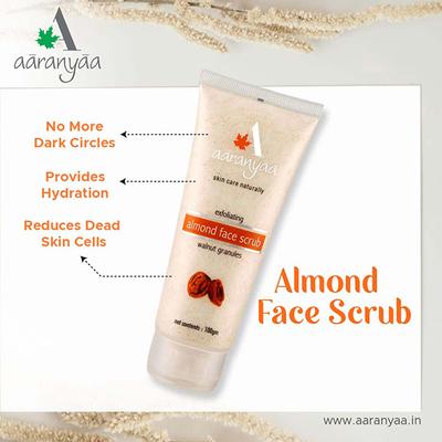 Aaranyaa Exfoliating Almond Face Scrub 100 gm - Scrubs & Exfoliants