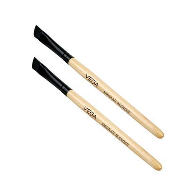 Vega Angular Blender Brush, Wooden Color 2's - Face Brush