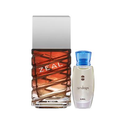 Ajmal Zeal EDP Aquatic Woody Perfume And Raindrops Concentrated Perfume Oil Floral Chypre 110 ml - Perfumes (Edt/Edp)