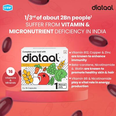 Diataal Nutripop Multivitamin Capsule (Pack of 3 x 15's) - Multi-Vitamins