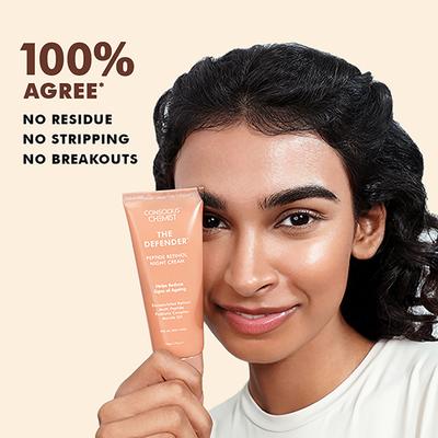 Conscious Chemist The Defender Multi Peptide Retinol Anti Aging Night Gel Cream 50gm - Face Moisturizers