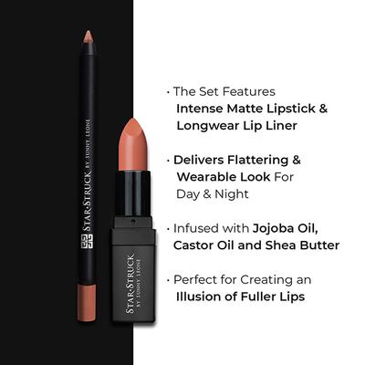 Star Struck by Sunny Leone Caramello Lip Kit Lipstick and Lip Liner 2's - Lip Glosses