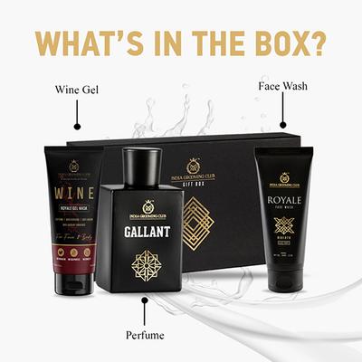 India Grooming Club Royale Face & Fragrance-Gift Box 300 ml - Men Perfumes (Edt/Edp)