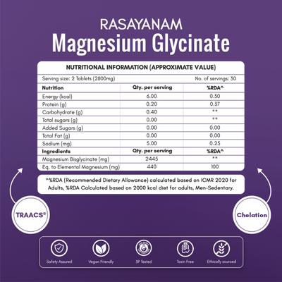 Rasayanam Magnesium Glycinate Tablets 60's - Calcium And Minerals