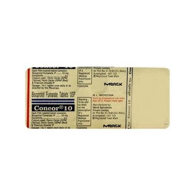 Concor 10mg Tablet 10'S - Hypertension-Bet