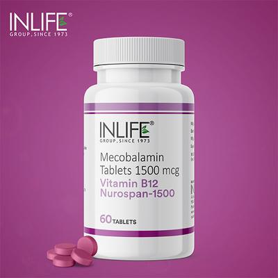 Inlife Vitamin B12 Methylcobalamin 1500 mcg Tablets 60's - Multi-Vitamins