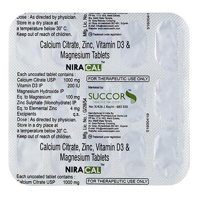 NIRACAL Tablet 15's - Supplements-Cal