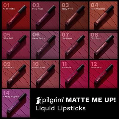 Pilgrim Liquid Lipstick Rosy Darling 3 ml - Liquid Lipsticks