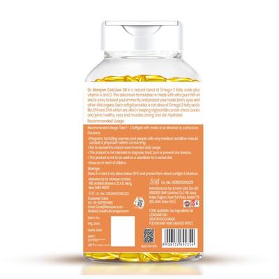 Dr. Morepen Cod Liver Oil with Omega3 Capsule 100's - Hair & Skin