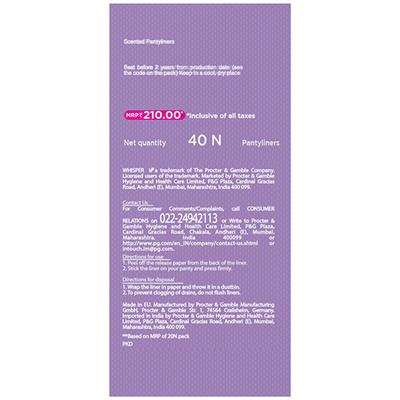 Whisper Clean and Fresh Daily Liners - 40 Count 1's - Others