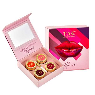 TAC - The Ayurveda Co. Lip & Cheek Tint Minis Pink Satsuma Orange Retro Red Plum Peach Nude Pink 20 gm - Lip Stains & Tints