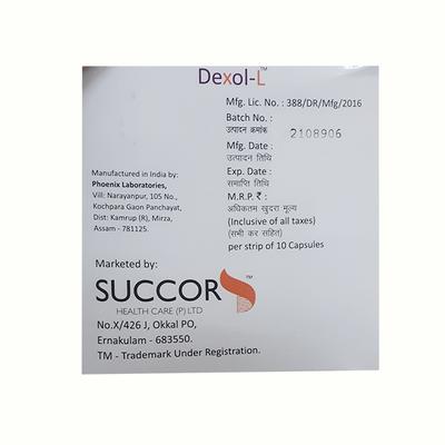 DEXOL L Capsule 10's - Ulcer/Reflux/Flatulence-Aaa