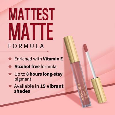MyGlamm Ultimatte Long Stay Matte Liquid Lipstick-Mocha Icon 2.5 ml - Lipsticks