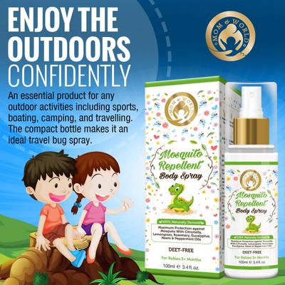 Mom & World Mosquito Repellent Body Spray (3+ Months) 100 ml - Mosquito Repellent