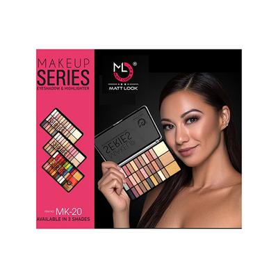 Matt Look Makeup Series Eyeshadow & Highlighter Makeup Palette Highly Pigmented Long Lasting Waterproof Blendable Smooth Colors Matte-1 49 gm - Face Palettes