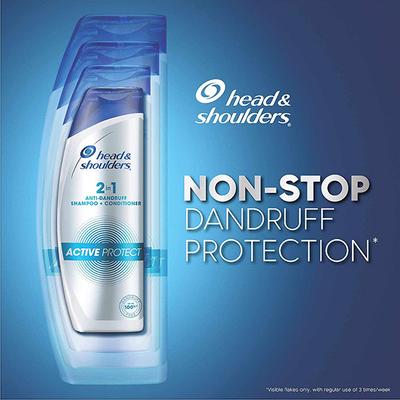 Head and Shoulders 2-In-1 Active Protect Anti Dandruff Shampoo + Conditioner for Women and Men 180ml - Shampoos