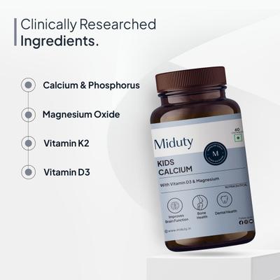 Miduty Kids Calcium Chewable Tablet 60's - Calcium And Minerals
