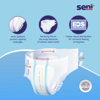 Super Seni Breathable Adult Diapers (S) 10's - Adult Diapers & Pads