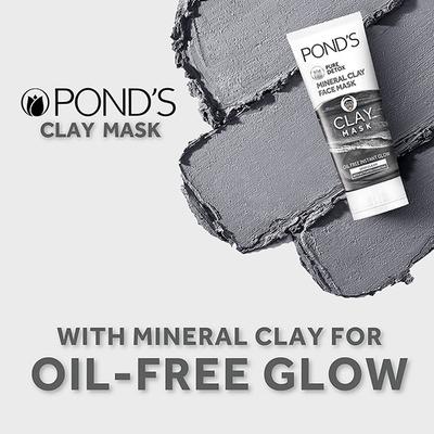 Pond's Pure Detox Mineral Clay Face Mask For Oil Free Instant Glow 90 gm - Masks & Peels