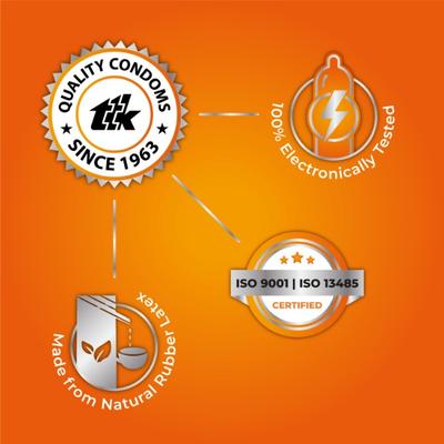 Skore 1500+ Raised Dots Condoms - Orange 10's - Plain/Flavoured Condoms