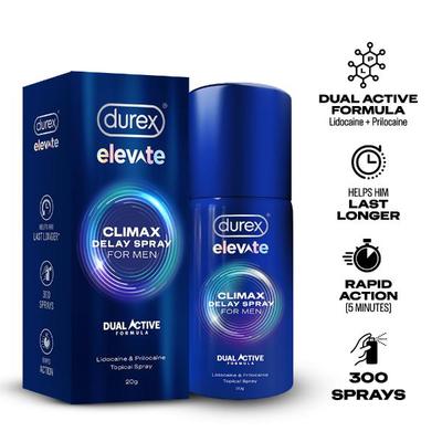 Durex Elevate Climax Delay Spray for Men 20 g - Intimate Spray