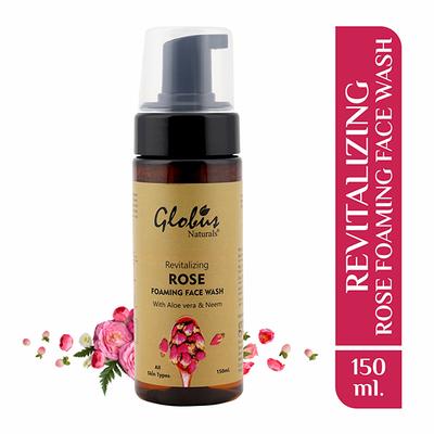 Globus Naturals Revitalizing Rose Foaming Face Wash 150 ml - Face Wash & Cleansers