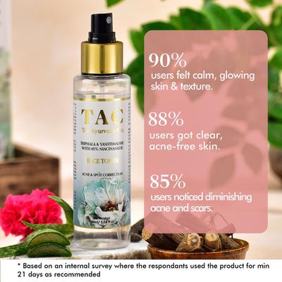 TAC The Ayurveda Co. Triphala & Yashtimadhu with 10% Niacinamide Face Toner 100 ml - Personal Care (Ayush)