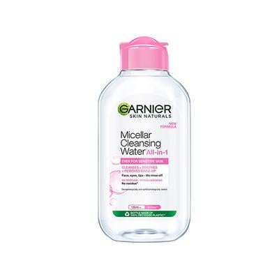 Garnier Skin Naturals, New Formula Micellar Cleansing Water All-In-1 Even For Sensitive Skin 125ml - Make Up Removers