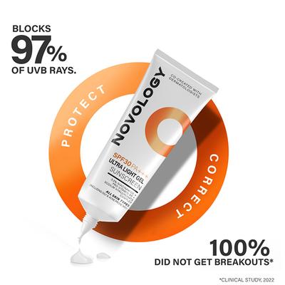 Novology SPF 30 PA+++ Ultri Light Gel Sunscreen 50 gm - Body Sunscreen