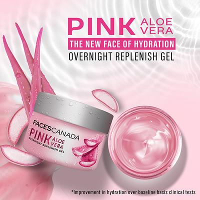 Pink Aloe Vera Overnight Replenish Gel 50 gm - Face Gels