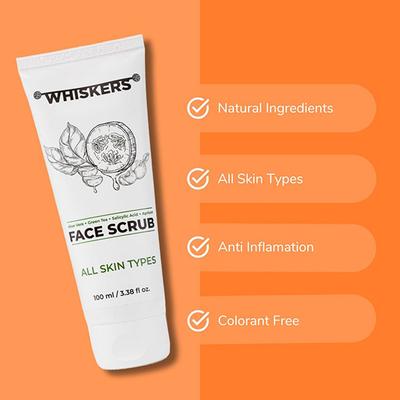 Whiskers Aloe Vera Face Scrub 100 ml - Scrubs & Exfoliants