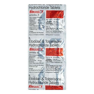 Etogesic T Tablet 10'S - Muscle Spasm-Mus