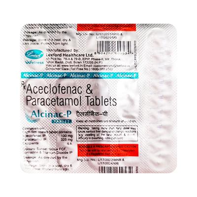 Alcinac P Tablet 15'S - Pain relief-Nsa