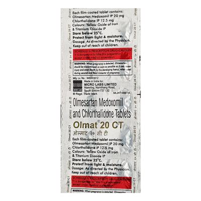 Olmat CT 20mg Tablet 10'S - Hypertension-Ang
