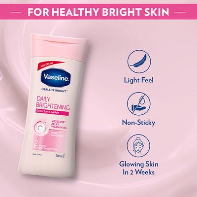 Vaseline Healthy Bright Daily Brightening Body Lotion, For Healthy & Glowing Skin 100 ml - Lotions & Creams