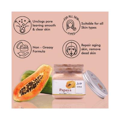 Jeva Papaya Tan Removal Scrub 380 ml - Scrubs & Exfoliants