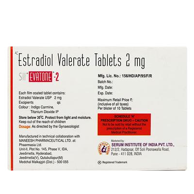 SII EVATONE 2 Tablet 10's - Hormonal Therapy-Oes