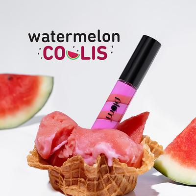 Plum Soft Swirl Lip Gloss, High-Shine Finish, Intense Pigment, 3 Shade In 1, 123 Watermelon Coulis 6 ml - Liquid Lipsticks