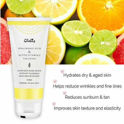 Globus Naturals Hyaluronic Acid And Vitamin C Anti - Aging Face Wash 100 ml - Face Wash & Cleansers