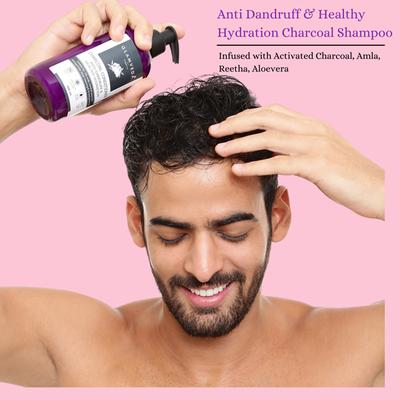 Glamveda Anti Dandruff and Healthy Hydration Charcoal Conditioner 300 ml - Conditioners