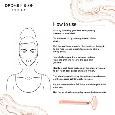 Dromen & Co Rose Quartz Electric Roller 190 gm - Massagers