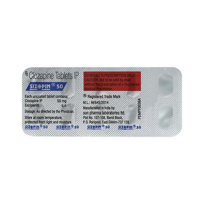 Sizopin 50mg Tablet 10'S - Schizophrenia-Aps