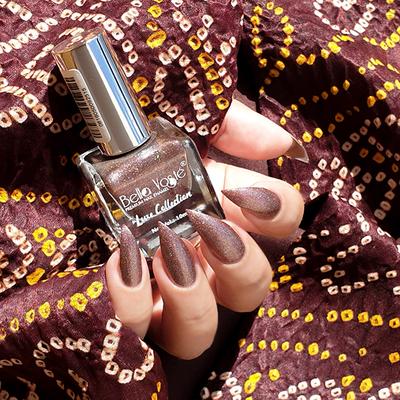 Bella Voste Sand Holo Nail Paints Dusty Chestnut - 410 10 ml - Nail Polish