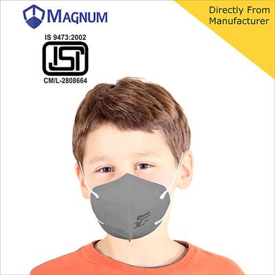 Magnum N95 Multiguard Particulate Respirator Face Mask for Kids (S) - Grey & White 25's - Face Mask
