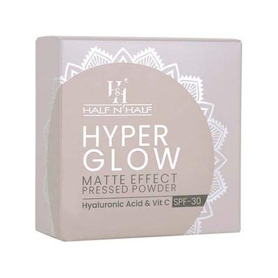Half N Half Hyper Glow Matte Effect Pressed Compact Powderatte Flawless Finish- Honey Glow 20 gm - Compact Powder