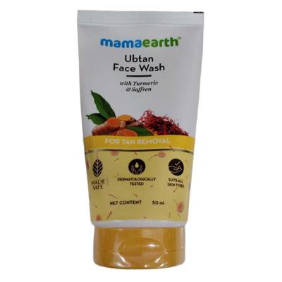Mamaearth Ubtan Face Wash With Turmeric & Saffron For Tan Removal 50 ml - Face Washes